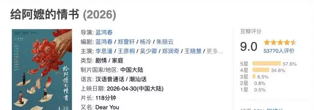 《给阿嬷的情书》豆瓣9.0成年度最高分院线片 | 相关图片 《给阿嬷的情书》豆瓣9.0成年度最高分院线片 | 相关图片